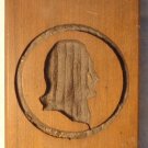 VINTAGE FOLK ART CARVED WOOD COOKIE MOLD PLAQUE TULIP FLOWER WASHINGTON COUNTRY