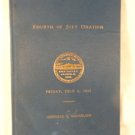 1913 FOURTH OF JULY ORATION BY GRENVILLE S MACFARLAND HARD COVER RARE FIND