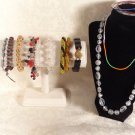 VINTAGE RETRO JEWELRY LOT LUCITE PLASTICS SEED BEAD BRACELETS NECKLACES GLASS