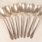 ANTIQUE 1934 ROGERS & BROS IS XII SILVER PLATE 7PC SPOON SET "ELITE PLATTERN"