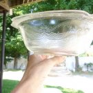 VINTAGE MADRID CRYSTAL FEDERAL GLASS PEDESTAL BOWL FLORAL SCROLL DESIGN LOVELY