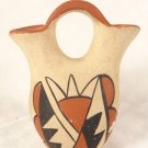 VINTAGE SOUTHWEST SIGNED ART POTTERY MINIATURE WEDDING VASE ME TOYR LOVELY