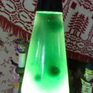 VINTAGE ORIGINAL EARLY LAVA LAMP MINT GREEN STARSHIP BASE 16" TALL UNIQUE FIND