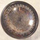 ANTIQUE HAND CHASED SILVER PLATE FOOTED PEDESTAL BOWL PLATE DISH LOVELY