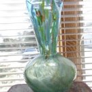 VINTAGE HAND BLOWN ART GLASS PETITE VASE MILLEFIORI STYLE GLASS 6.25