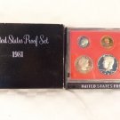VINTAGE 1981 UNITED STATES PROOF SET 6 COINS KENNEDY HALF DOLLAR DIME NICKEL NIB