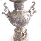 ANTIQUE 1920s BRASS & BRONZE HUGE PEDESTAL URN VASE MUSEUM STYLE SUPERB QUALITY