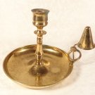 VINTAGE BATES BRASS BIRMINGHAM BRASS CHAMBER CANDLESTICK HOLDER CANDLE SNUFFER