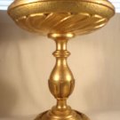 ART DECO ARTS ^ CRAFTS CARVED WOOD GOLD GILT TAZZA PEDESTAL PLANT FRUIT STAND