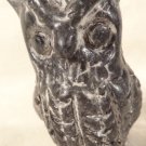 VINTAGE CANADIEN WOLF HAND CARVED SOAPSTONE OWL BIRD FIGURINE STATUE..SUPERB