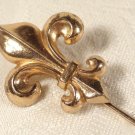 ART DECO GOLD FILLED FRENCH FLEUR DE LIS STICK PIN/BROOCH LOVELY PIN