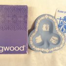 VINTAGE JASPER WEDGWOOD "SWEET DISH CLUB" PALE BLUE TRINKET PIN DISH NIB ROMAN