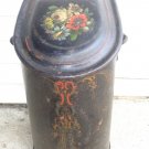 ANTIQUE VICTORIAN TOLEWARE COAL SHUTTLE WASTE BUCKET COAL BUCKET COAL SHUTTLE PC