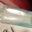 ANTIQUE NORTH OF ENGLAND SAUCE BOTTLE AQUA GLASS JOSHUA LONGFIELD CONDIMENT NICE