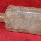 ANTIQUE GARRET WILLIAMS CO "HONEST MEASURE" ANTIQUE GLASS BOTTLE BALTIMORE MD