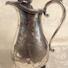 ANTIQUE SIMPSON HALL & MILLER SILVERPLATE SYRUP PITCHER CREAMER STRAWBERRY LEAF