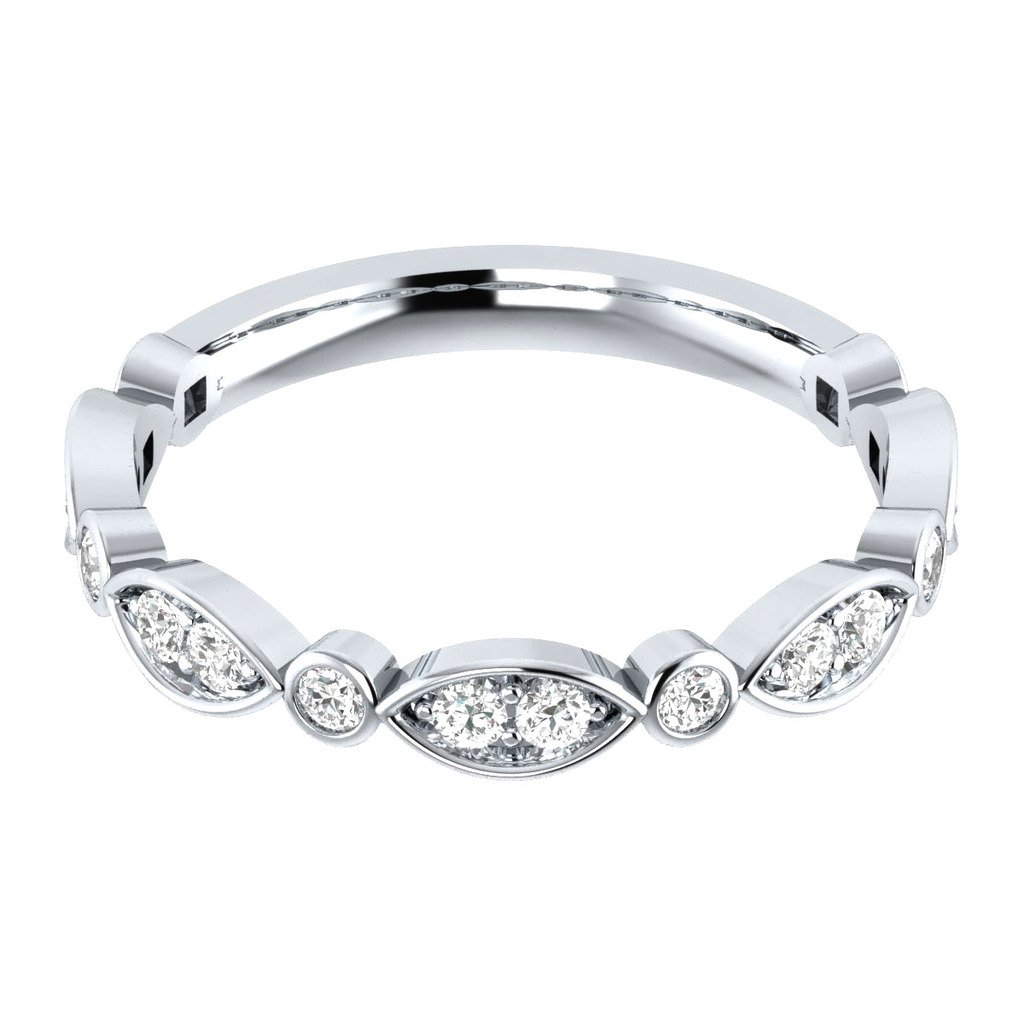 0.35 ct Round White Sapphire Sterling Silver Ring Sizable