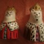 Unique Royal CATS King & Queen Large Cat Salt & Pepper Shakers Feline CLAY ART