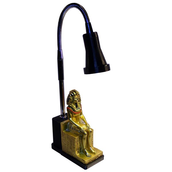 Pharaoh Rameses II LED Bedside Light with Adjustable Gooseneck Lamp