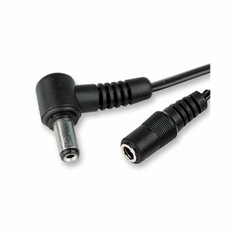 2 Metre 2.1mm Right Angle DC Power Plug to 2.1mm DC Power Socket Extension Lead