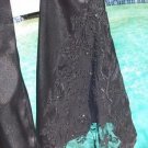 Cache $228 BLACK SATIN BEADED Top JACKET NWT 2/4/6/8/10 XS/S/M ~+ SELF-BELT