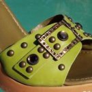 Donald Pliner $285 COUTURE NAPPA LEATHER Shoe NIB GEMSTONES GROMMETS SANDAL Donald Pliner $285 COUTURE NAPPA LEATHER Shoe NIB GEMSTONES GROMMETS SANDAL