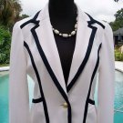 Cache $188 IVORY BLACK TRIM Top JACKET NWT 4/6/8 S/M LINED CLASSIC BLAZER Cache $188 IVORY BLACK TRIM Top JACKET NWT 4/6/8 S/M LINED CLASSIC BLAZER