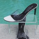 Donald Pliner $235 COUTURE NAPPA LEATHER Shoe NIB 8.5 CLEAR CRISS CROSS SLIDE Donald Pliner $235 COUTURE NAPPA LEATHER Shoe NIB 8.5 CLEAR CRISS CROSS SLIDE