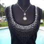 Cache $88 RIB KNIT MULTI COLOR BEAD SEQUIN EMBELLISHED STRETCH Top NWT XS/S/M