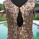 Cache $178 SEQUIN ENCRUSTED KEY HOLE BACK EVENT DRESS NWT M/L 8/10/12 LINED
