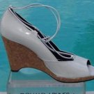 Donald Pliner $235 COUTURE PATENT LEATHER WEDGE Shoe NIB PEEP-TOE PLATFORM
