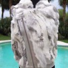 Cache $278 METALLIC LEATHER FUR VEST DIAGIONAL ZIPPER Coat Top NWT XS/S/M/L Cache $278 METALLIC LEATHER FUR VEST DIAGIONAL ZIPPER Coat Top NWT XS/S/M/L