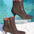 Donald Pliner COUTURE $325 GATOR LEATHER SUEDE Boot Shoe NIB 5.5 SIGNATURE