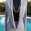 Cache $98 SILK BLEND OVER SIZE COLLAR Top NWT S/M/L+  Tunic Banded Bottom
