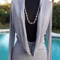 Cache $98 SILK BLEND OVER SIZE COLLAR Top NWT S/M/L+  Tunic Banded Bottom