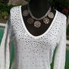 Cache $108 STRETCH EMBELLISHED METAL RHINESTONE~ Top NWT S/M/L/XL PLUNGING V Cache $108 STRETCH EMBELLISHED METAL RHINESTONE~ Top NWT S/M/L/XL PLUNGING V