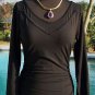 Cache $168 SHEER NECK RUCHED SIDES & BACK Dress NWT STRETCH LINED XS/S/M/L/XL
