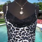 Cache $$$ ANIMAL LACE ADJUSTABLE STRAP Cami Top NWT S/M/L STRETCH