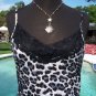Cache $$$ ANIMAL LACE ADJUSTABLE STRAP Cami Top NWT S/M/L STRETCH