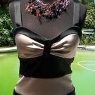 Cache $178 SATIN BUILT IN BRA BUSTIER EVENT DRESS NWT 2/4/6 S COLOR BLOCK