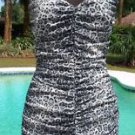 Cache $208 Lined MESH ANIMAL RUCHED Dress NWT S/M STRETCH EVENT CLUB Cache $208 Lined MESH ANIMAL RUCHED Dress NWT S/M STRETCH EVENT CLUB