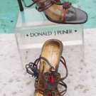 Donald Pliner $265 COUTURE METALLIC LEATHER Shoe Sandal NIB GEM STONE 8.5 10