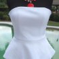 Cache $168 PEPLUM LACE STRAPLESS EVENT DRESS NWT 0/2 XS Lined BUILT IN BRA