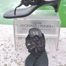 Donald Pliner $325 COUTURE BEADED LEATHER Shoe Sandal NIB THONG T-STRAP SIGNATUR