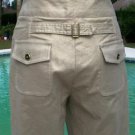 Cache $118 METALLIC LINEN BLEND Crop Pant + ADJUSTABLE BACK Belt NWT 4/6/8 S