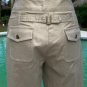 Cache $118 METALLIC LINEN BLEND Crop Pant + ADJUSTABLE BACK Belt NWT 4/6/8 S
