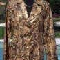 Cache $198 LINEN METALLIC COAT Jacket Top Lined NWT S/M/L GOLD METAL BUTTON