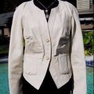 Cache LUXE $398 PEARLIZED IVORY LAMB LEATHER JACKET COAT Top NWT 4/6/8 S/M Cache LUXE $398 PEARLIZED IVORY LAMB LEATHER JACKET COAT Top NWT 4/6/8 S/M