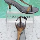 Donald Pliner COUTURE $225 BRONZE METALLIC LEATHER Shoe NIB 6 T STRAP VIANA