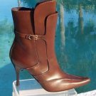 Donald Pliner $495 COUTURE DARK TAN LEATHER Boot Shoe NIB 8 SIDE ZIPPER SIGNATUR Donald Pliner $495 COUTURE DARK TAN LEATHER Boot Shoe NIB 8 SIDE ZIPPER SIGNATUR